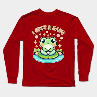 I Just A Baby Cute Kawaii Frog Toddler New Baby Long Sleeve T-Shirt